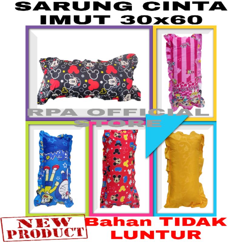 PROMO SARUNG BANTAL  CINTA IMUT/BANTAL ANAk KARAKTER 30x60