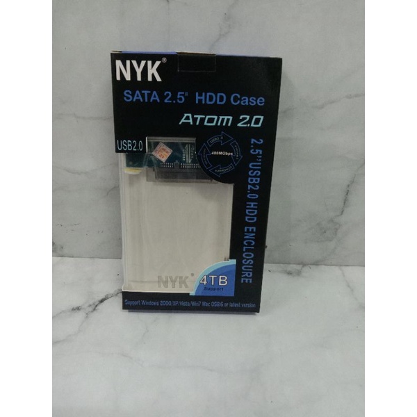 Casing HDD NYK 2.5 USB 2.0 / Casing sata external Transparan