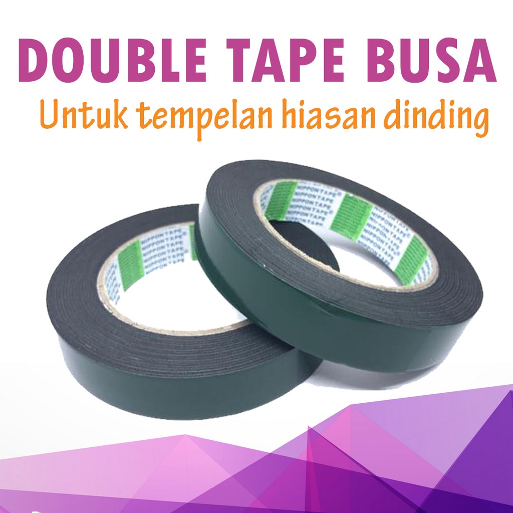 DOUBLE TAPE FOAM BUSA HITAM UNTUK HIASAN DINDING