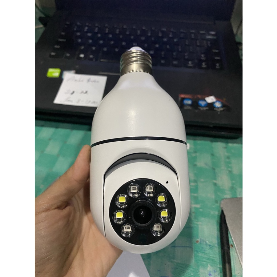 KAMERA CCTV LAMPU TANPA WIFI OUTDOOR 360 DERAJAT BOHLAM BISA SAMBUNG HP JARAK JAUH SPY CAM JS155