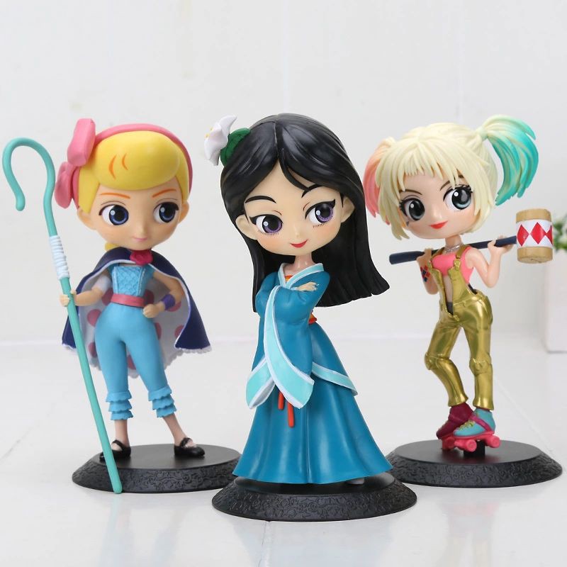 Figure Q Posket Harley Quinn Mulan Bo Peep Terbaru - figure pajangan