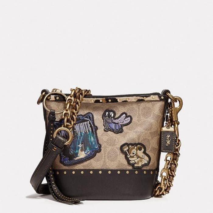 Coach X Disney Duffle 12 In Signature Patchwork Sling Bag - Ori 100%