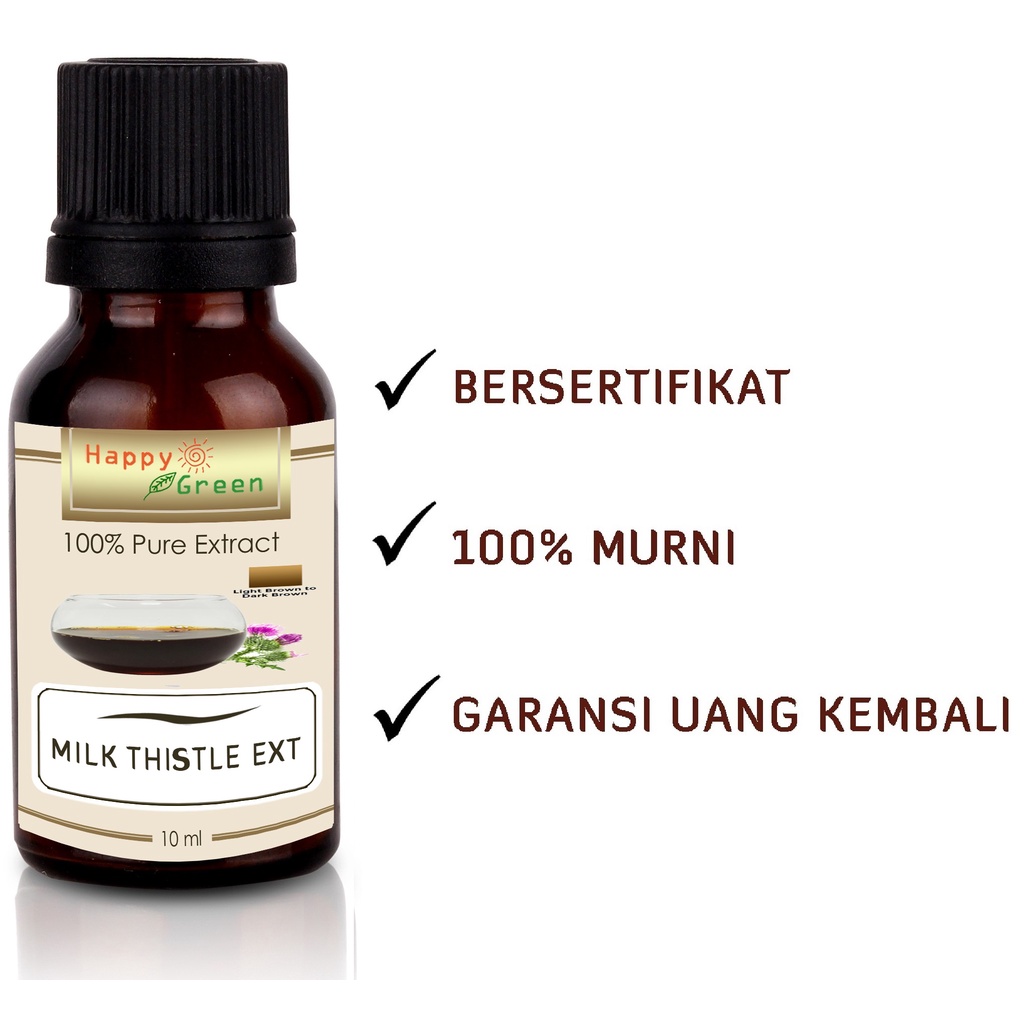 Happy Green Milk Thistle Liquid Extract - 100% Murni Natural