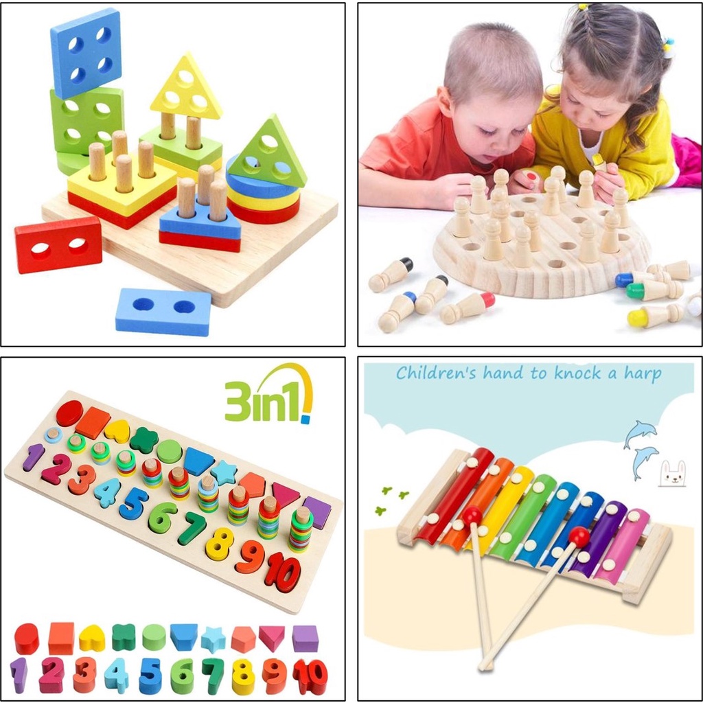 ANEKA MAINAN KAYU ANAK - Wooden Kids Toys - Mainan Edukasi Anak