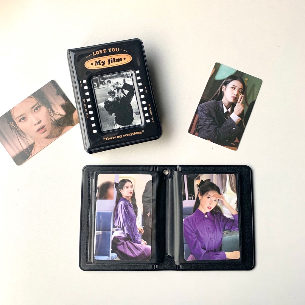 Gaya Hollywood Album Foto 3 Inci 40 Kantong Mini Photocards Buku Koleksi Kartu Foto Bintang Film Polaroid