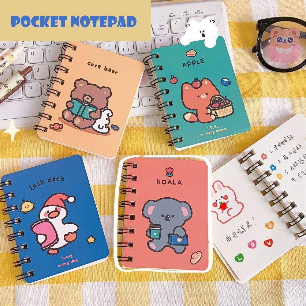 Mxbeauty Coil Notepad Portable Lucu Bebek Beruntung Bisnis Notebook Alat Tulis Siswa Buku Kata Mini