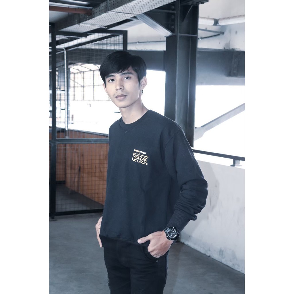 CREWNECK MOTIF SIMPLE / CREWNECK HITAM SIMPLE / JAKET CREWNECK UNISEX / CREWNECK PRIA