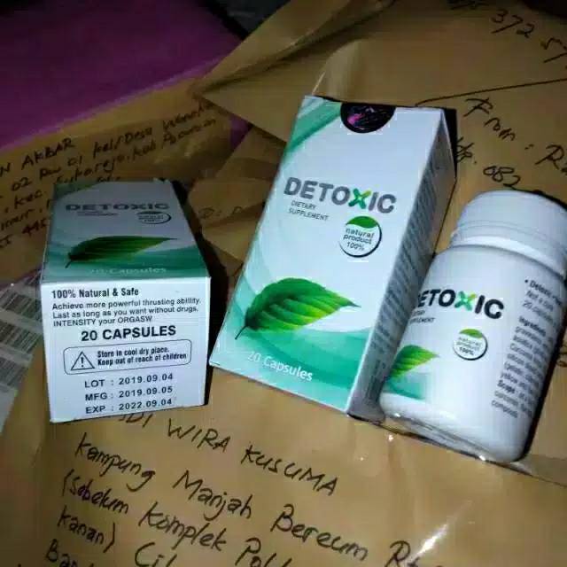 Promo_id DETOXIC Hijau Obat Pembasmi Parasit Anti Toksin Herbal (20 kapsul) Asli 100% Original