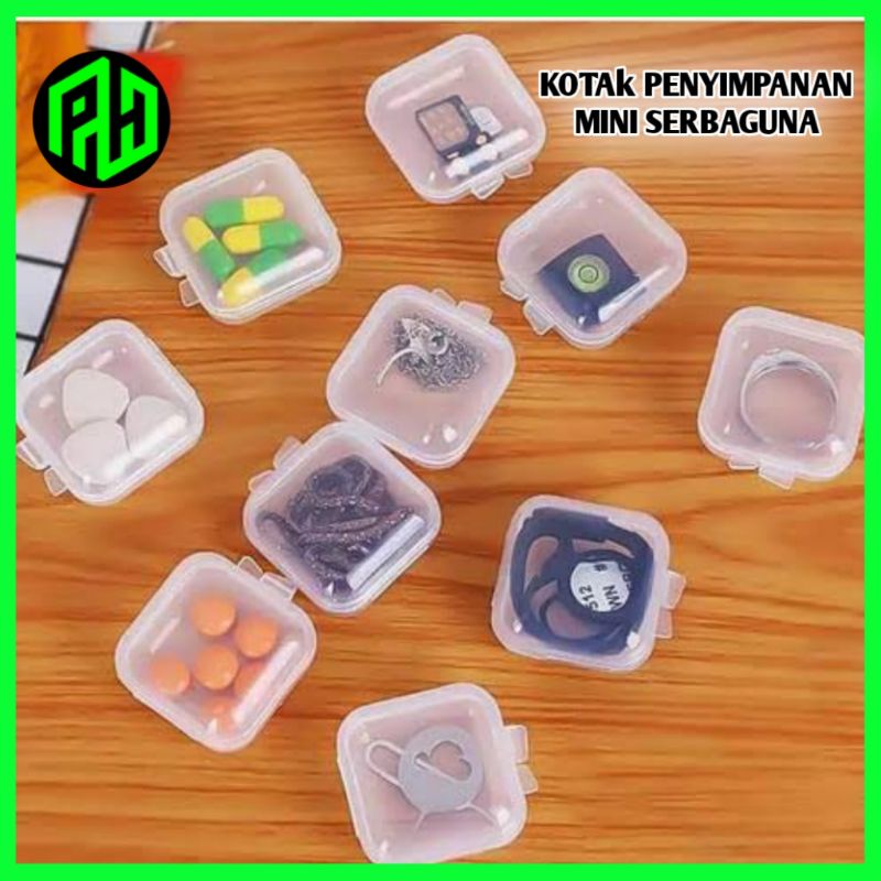 (PH) BOX KOTAK PENYIMPANAN TRANSPARAN MINI KOTAK PENYIMPANAN PERHIASAN DAN AKSESORIES