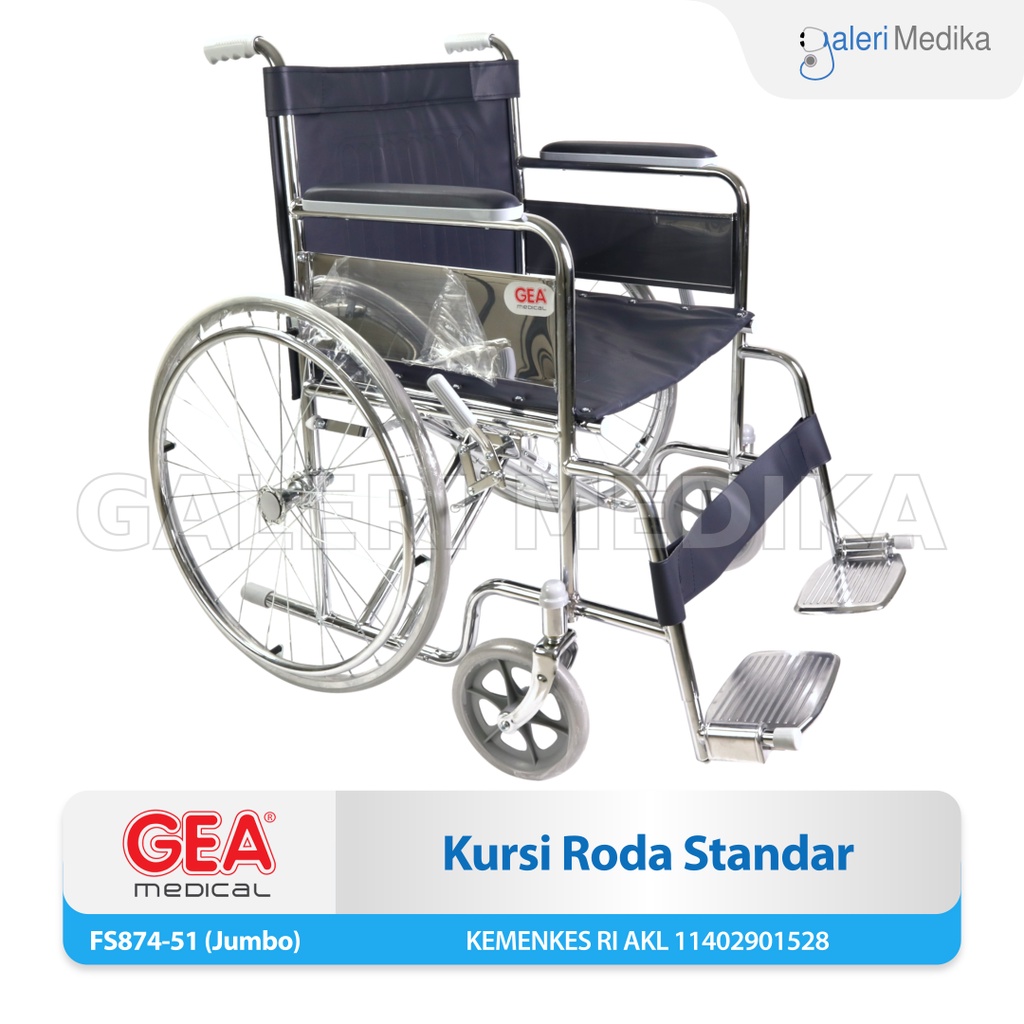 Kursi Roda Jumbo GEA FS874-51 / FS 874-51 / FS 874 51 - Kursi Roda Rumah Sakit