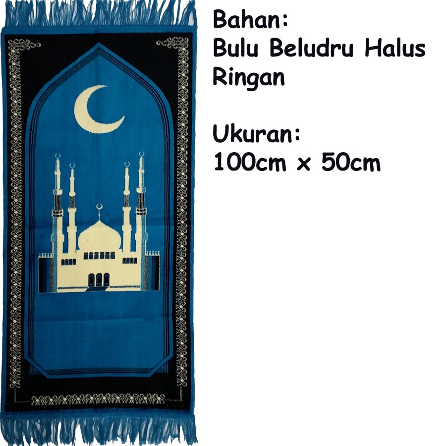 Sejadah Sajadah Travel Bulu Bludru Halus Murah Ukuran 100x50 100 x 50