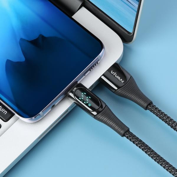 Vivan VIL100 Lightning Cable Quick Smart Digital Display / Kabel Data Fast Charging Lightning