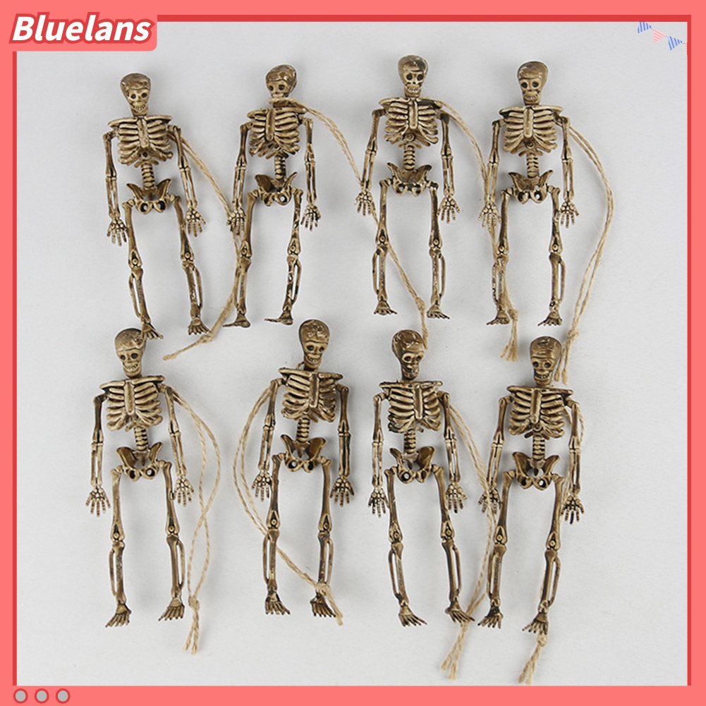 8pcs Ornamen Kerangka Simulasi Untuk Properti Pesta Halloween