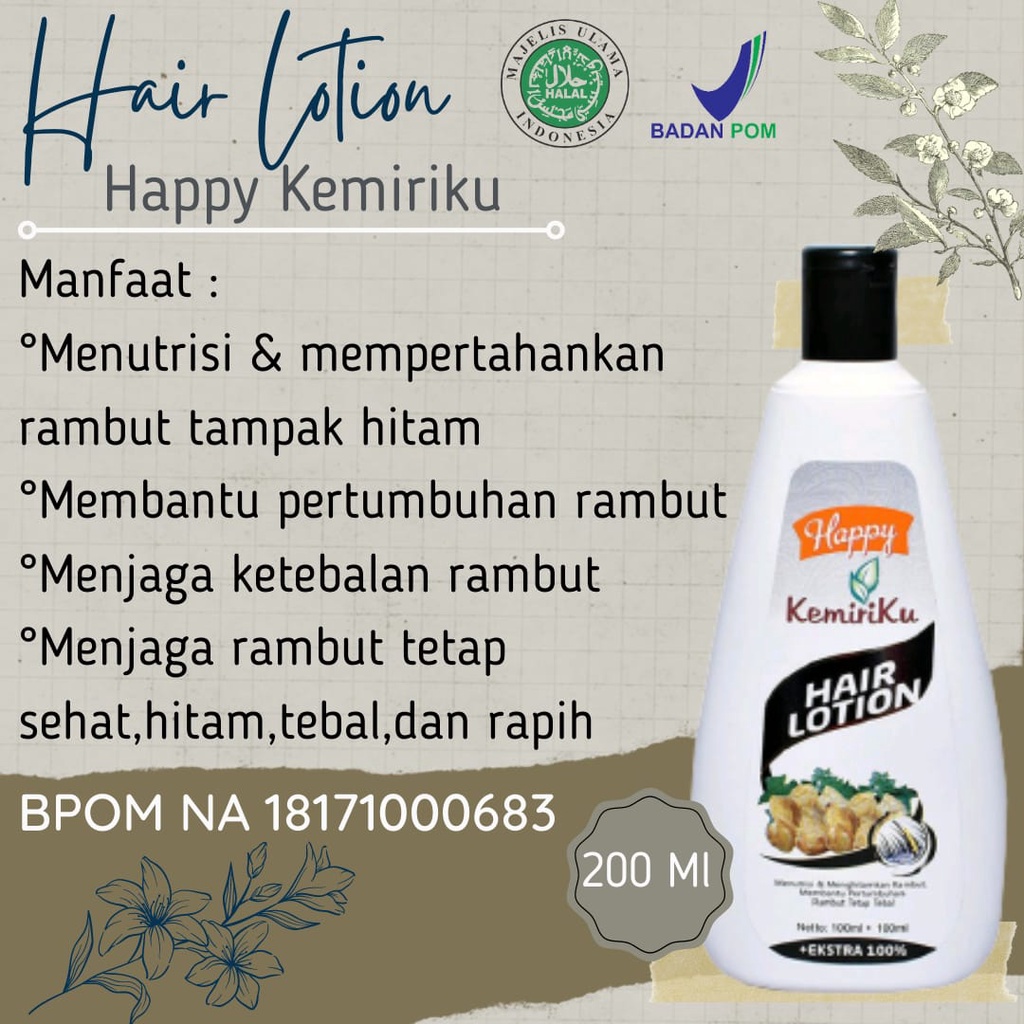 Hair Lotion Happy Kemiriku BPOM