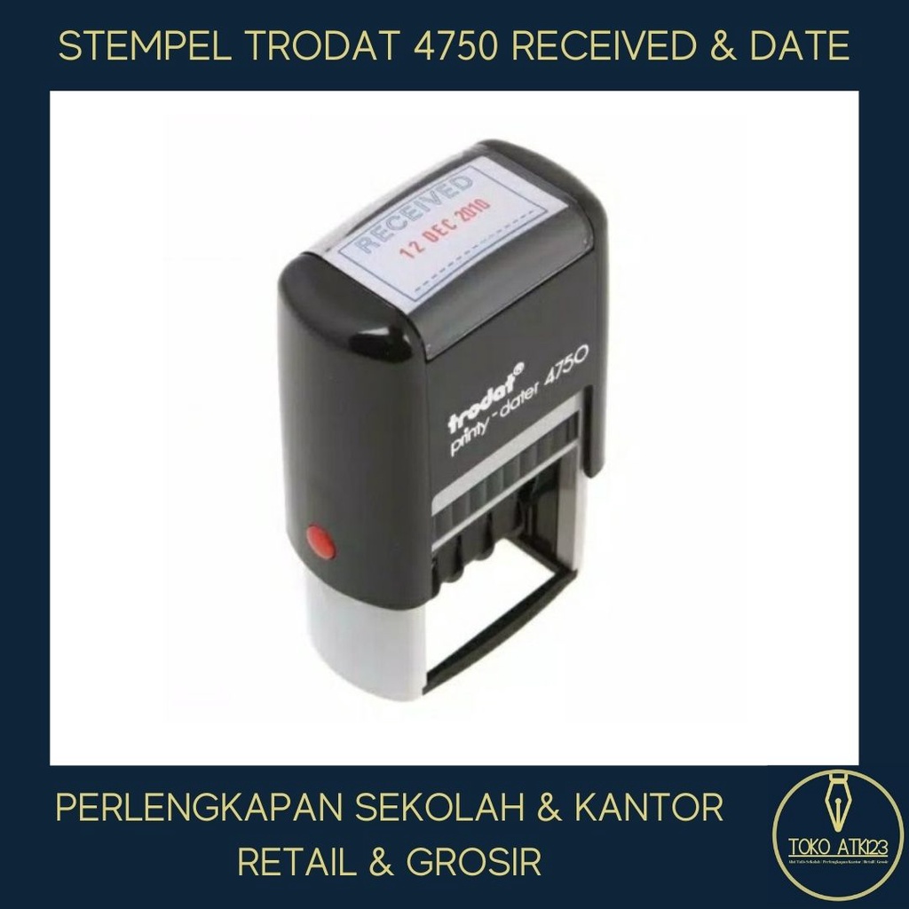 Stempel Trodat 4750 Received Tanggal / Trodat Trinity Dater