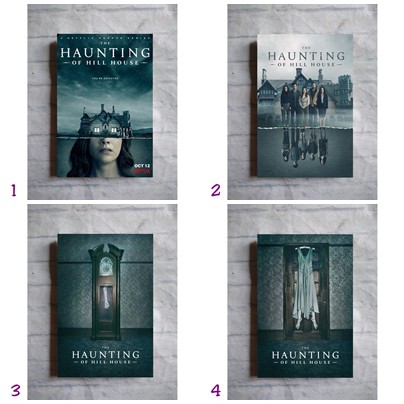 Poster film The Haunting of Hill House dekorasi hiasan dinding kayu ruang tamu minimalis cafe kamar