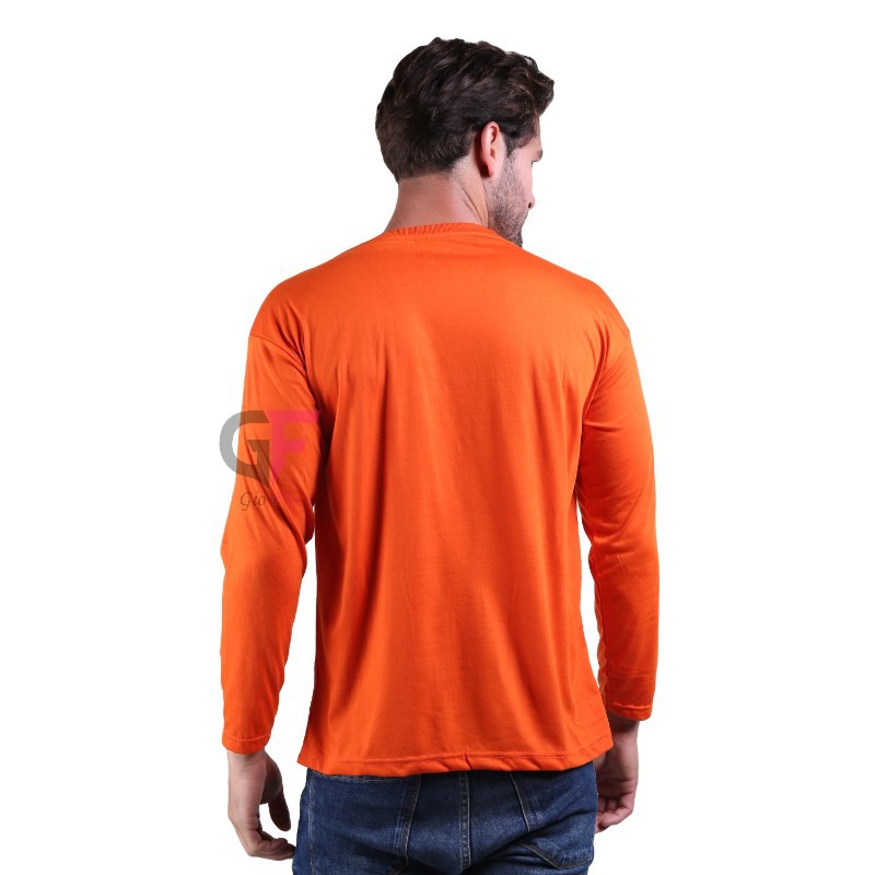 GIOFLO Tshirt Distro Pria Polos Panjang Orange / PLS 137