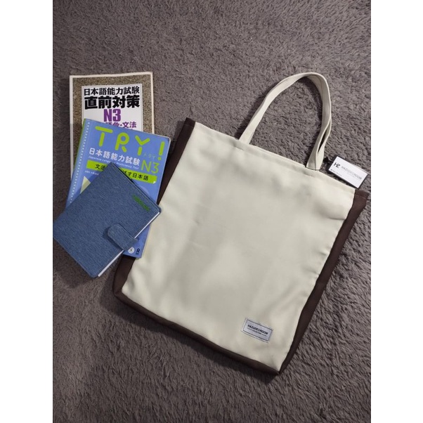 TOTEBAG Resleting kain polyester/Tas wanita simple elegan/Tas Kuliah/Tas pegajian/Tas Kantor