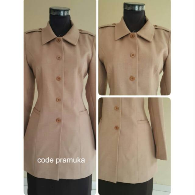 Blazer baju atasan azkia  pramuka guru wanita modis keren adem nyaman formal cantik berkwalitas