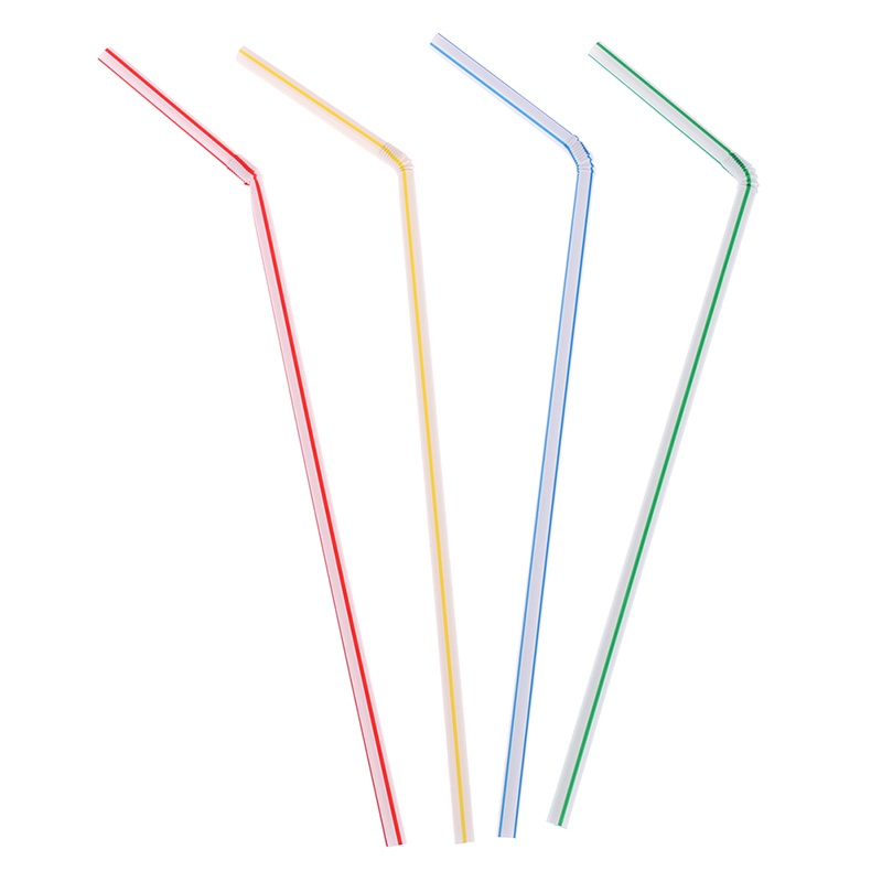 100pcs / set Sedotan Minuman Cocktail Bahan Plastik Untuk Pesta Ulang Tahun Pernikahan