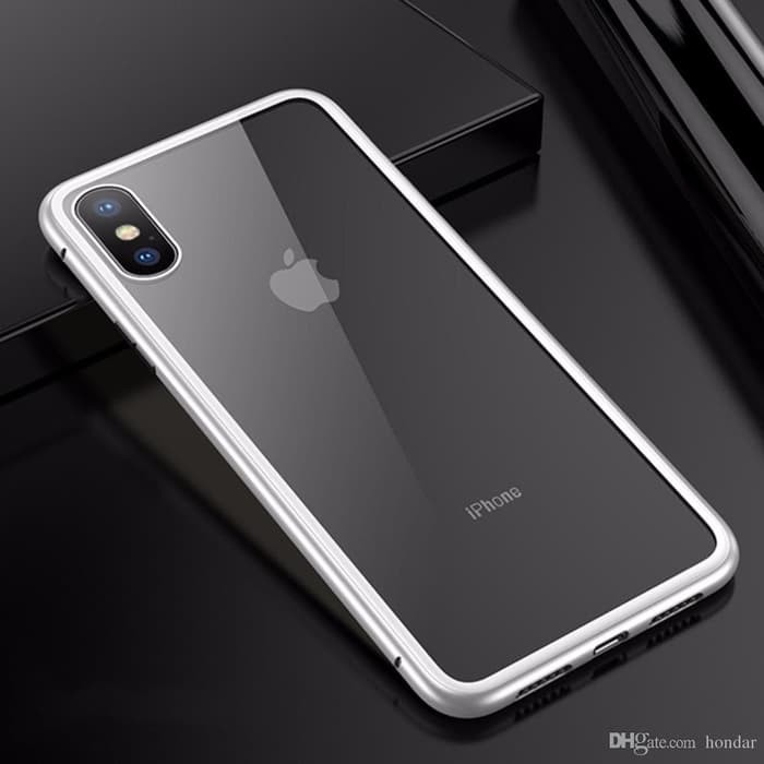 Iphone X XS IphoneX IphoneXS Luxury Magnetic Case Glass Back Cover