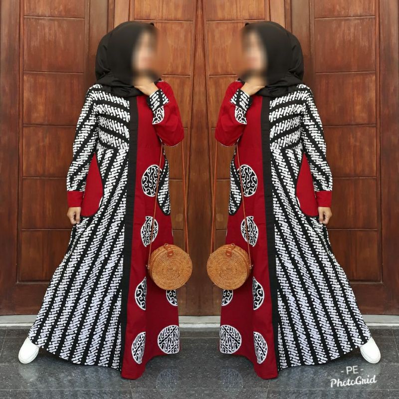 GAMIS CAP TERBARU/GAMIS CAP TULIS/LONGDRESS BUSUI JUMBO PREMIUM/HOMEDRESS BATIK