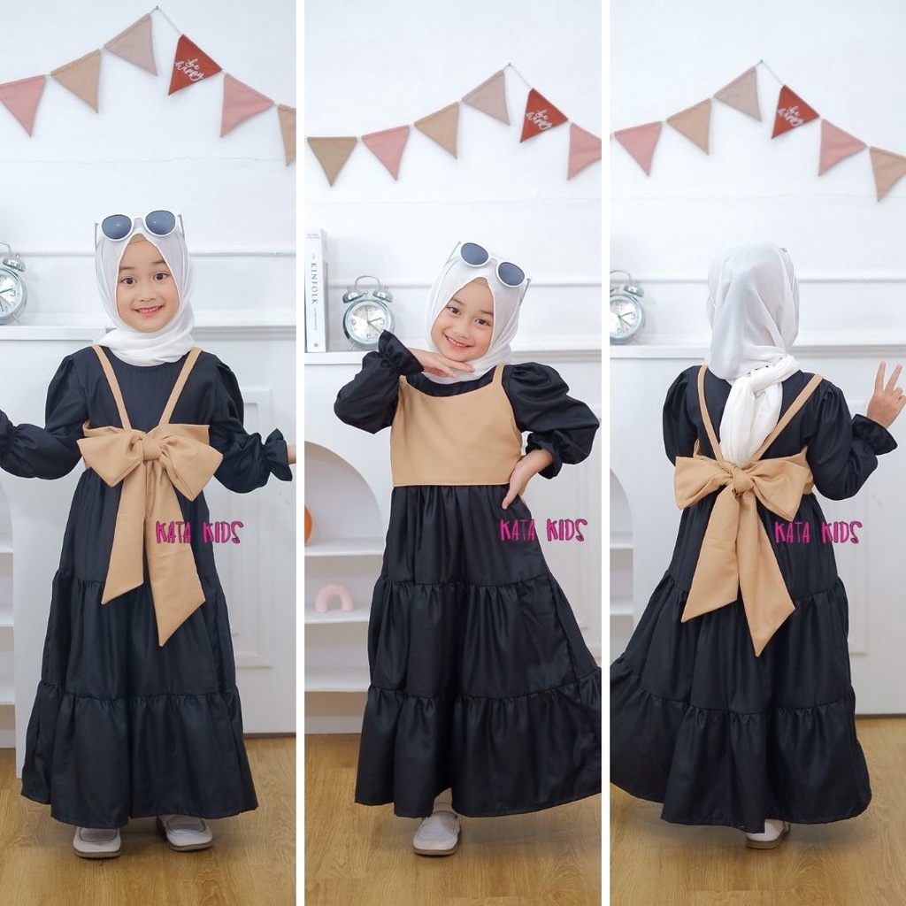 KATA KIDS OUTFIT Gamis Dress One Set 2 in 1 Anak Rumasya