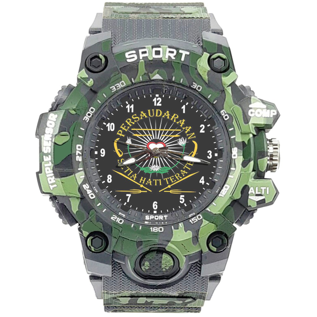 {Istimewa} Jam Tangan PERSAUDARAAN SETIA HATI TERATE - SH 12 Abu Army Water Resistant