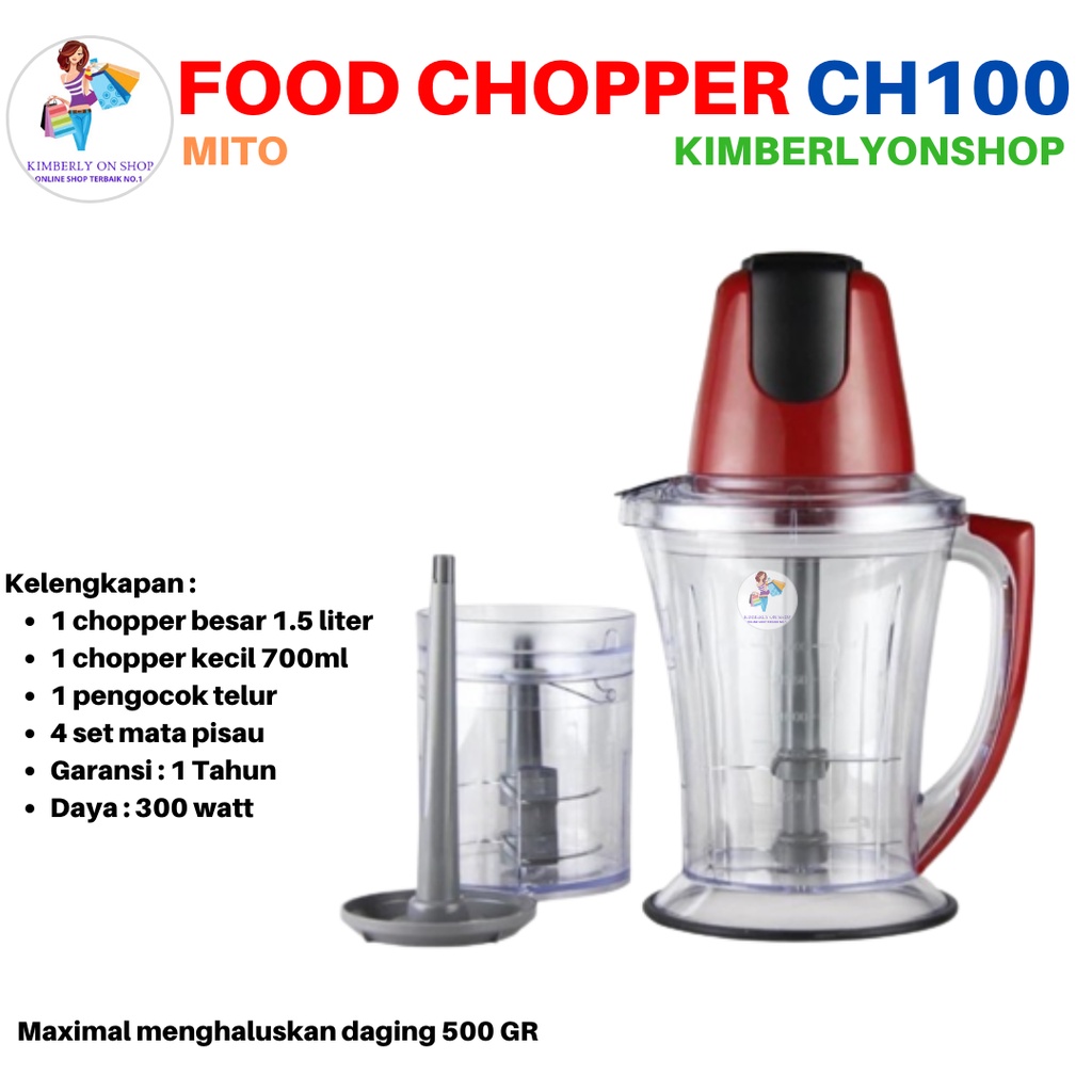 Food Chopper CH 100 Blender Multi Fungsi Mitochiba