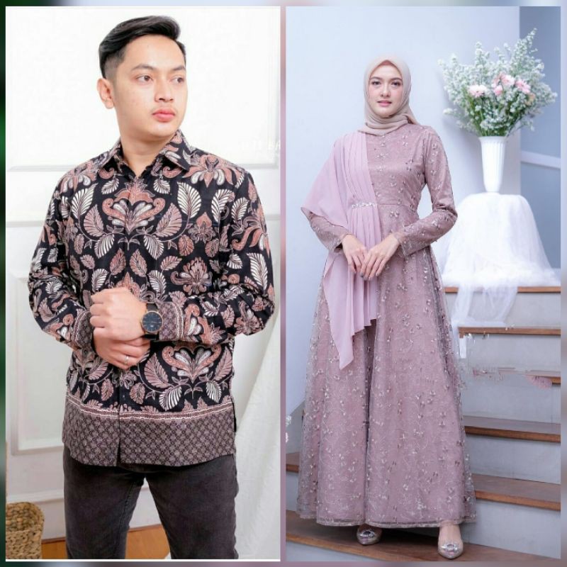 Maura Couple - Sania Ruffle Batik Couple Ori Ndoro Jowi DNT Garansi Termurah Shopee RAMONA COUPLE 01