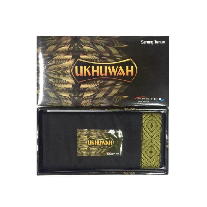 SARUNG TENUN UKHUWAH HITAM DOBBY TUMPAL KEMBANG BEST PRODUK
