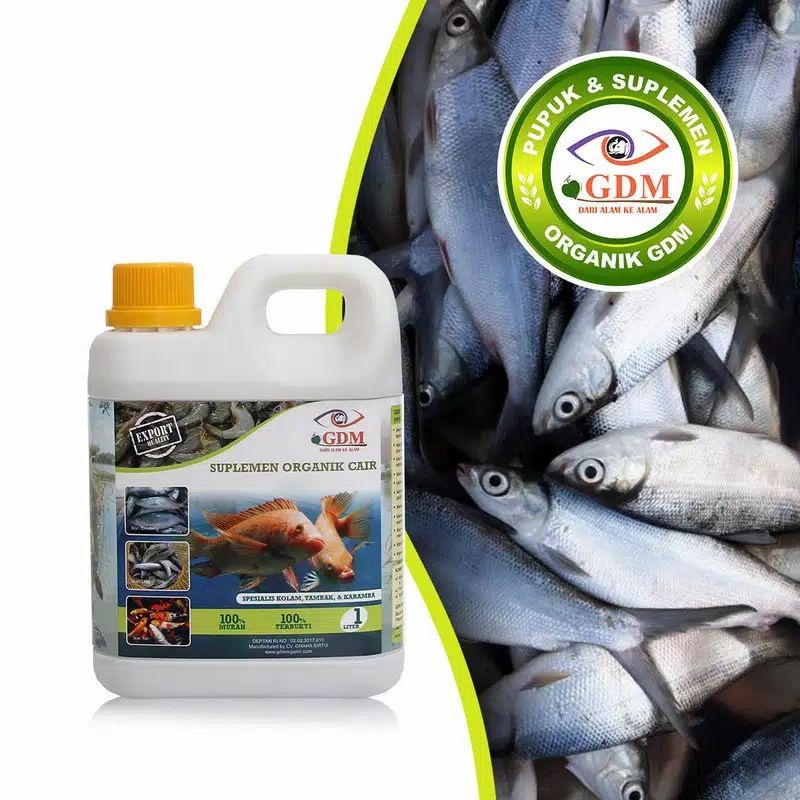 Suplemen Organik GDM Cair Untuk Ikan Pupuk Organik Cair Perikanan 5 Liter Vitamin Probiotik Organik 