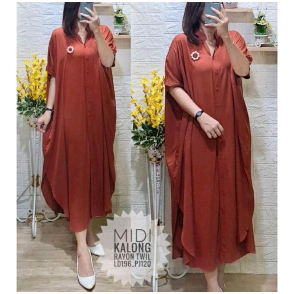 MIDI KALONG BIGSIZE LD 160 KANCING AKTIF BAHAN TEBAL KUALITAS GRADE A TIDAK NERAWANG