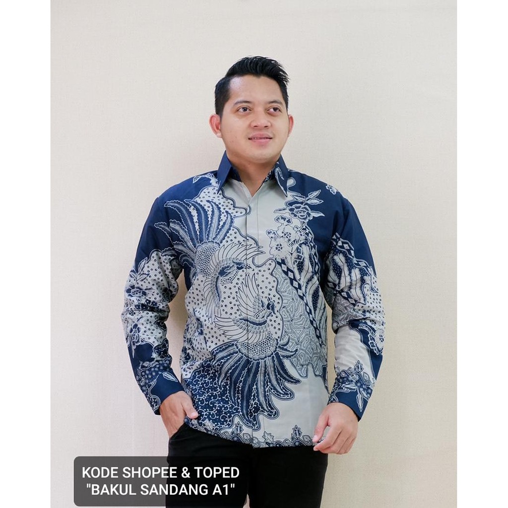 BAKUL SANDANG A1 BAJU kemeja batik pria lengan panjang terbaru ORIGINAL  PENDEK modern PREMIUM 16