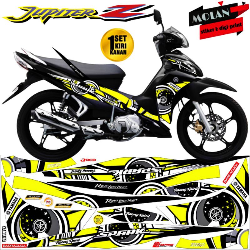 Decal Sticker Striping Variasi Jupiter Z Robot 2010-2013 MONSUN V ROSSI / Jupiter Z 2010 /Jupiter Z 