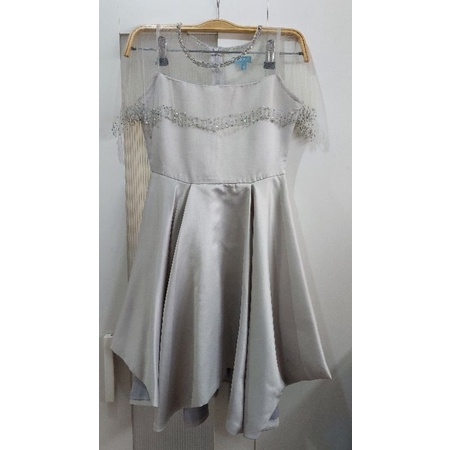 Preloved dress/ baju pesta anak warna silver