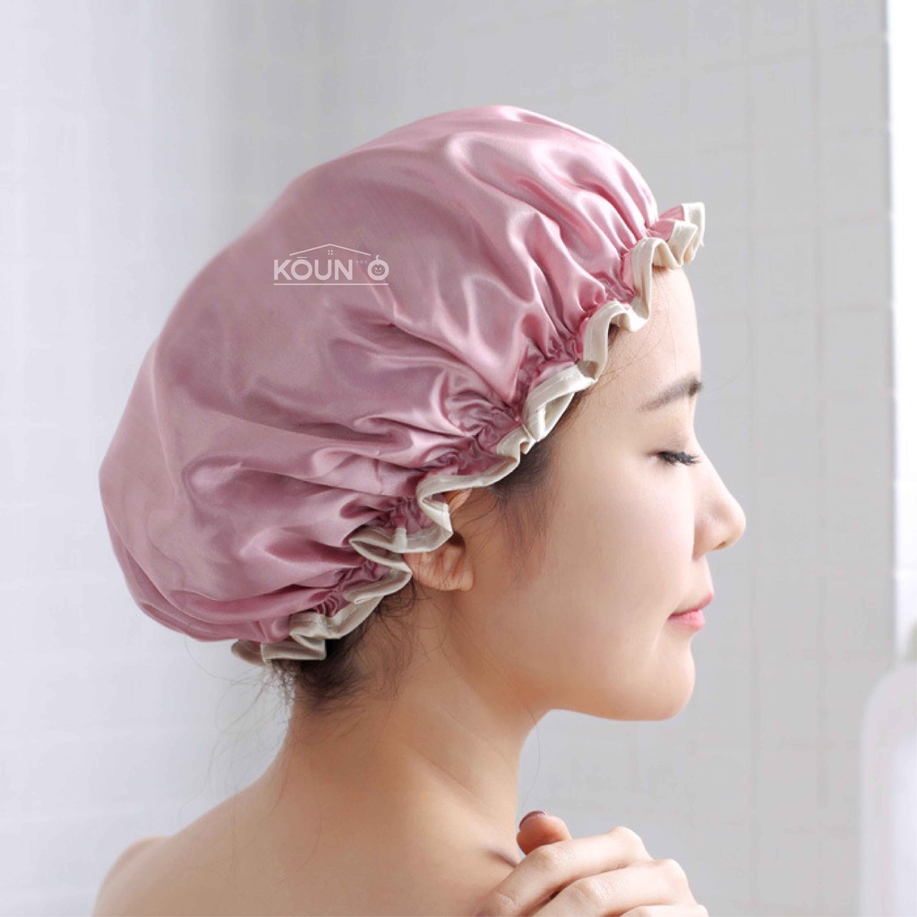 Shower Cap Penutup Kepala Mandi Penutup Rambut Topi Mandi Tutup Kepala Mandi Perlengkapan Mandi