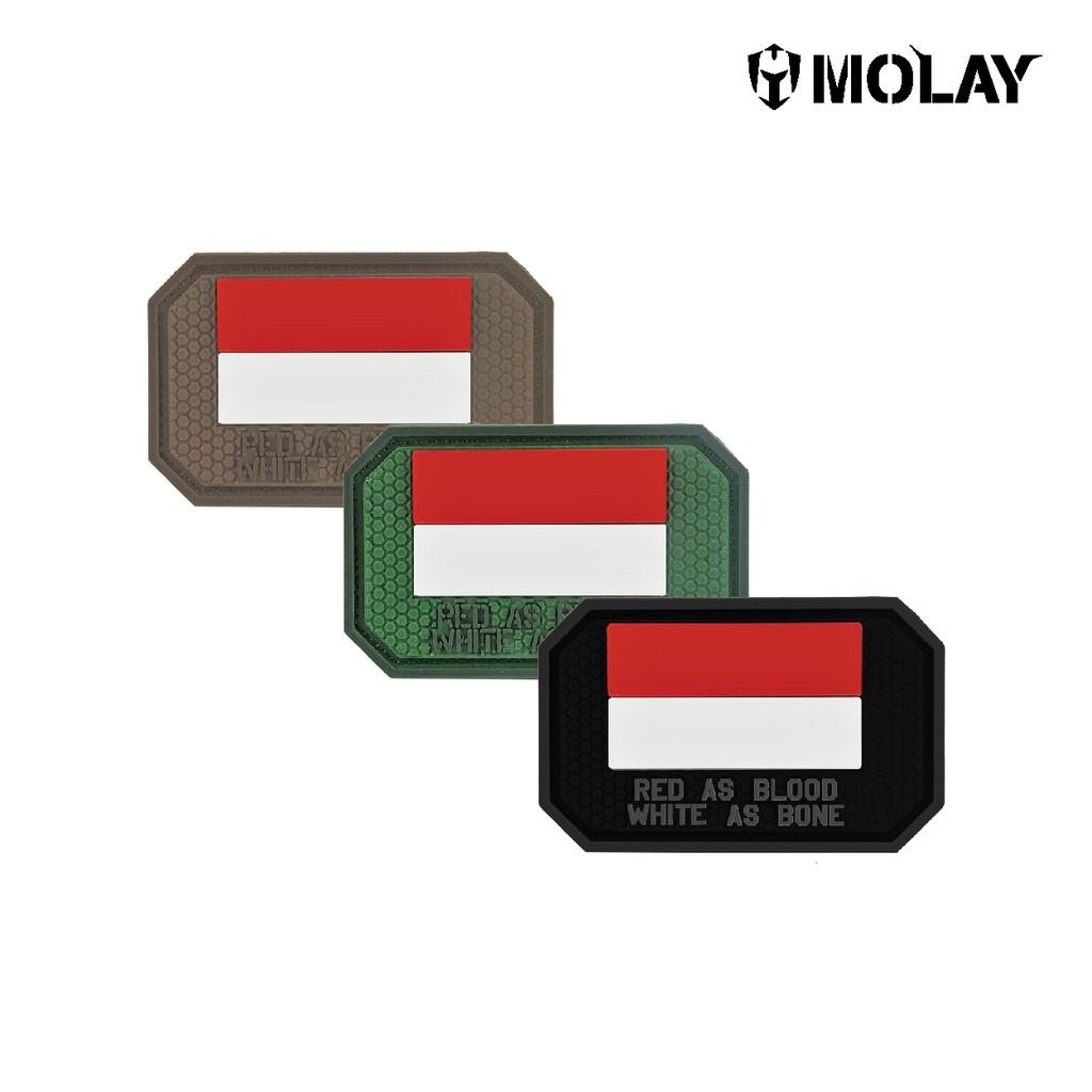 

MOLAY Red As Blood As Bone White PVC Patch