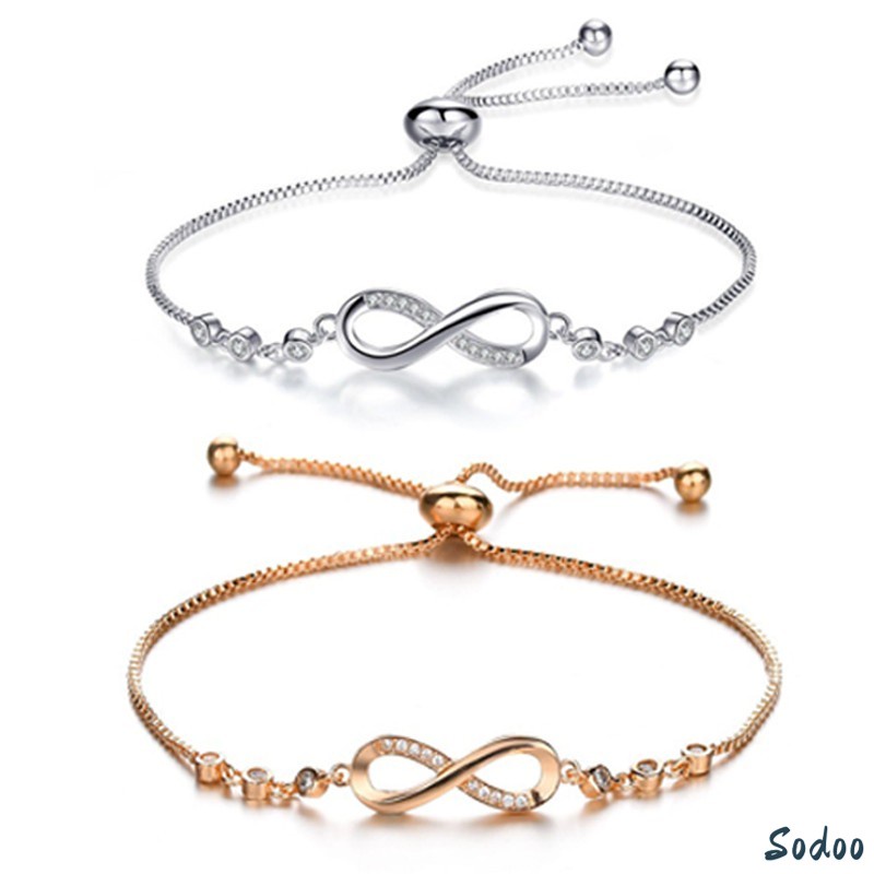 Korea Gelang Serut Titanium Emas Wanita Cinta tak Terbatas Pohon Kehidupan Hati ke Hati Bracelet Liontin Bracelet Perhiasan 8 bentuk gelang - SD-4