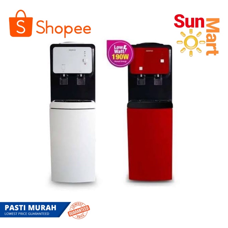 DISPENSER DENPOO DDK-1101 / DDK1101 Dispenser Standing 2 Keran Hot &amp; Cool GARANSI RESMI