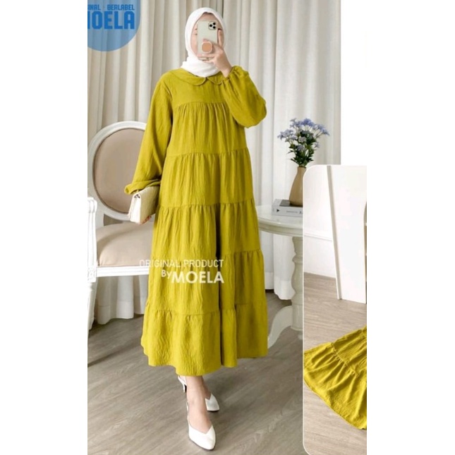 MIDI DRESS CRINCKEL AIRFLOW | DRESS MIDI PREMIUM | DRESS WANITA KEKINIAN | PROMO FLASH SALE