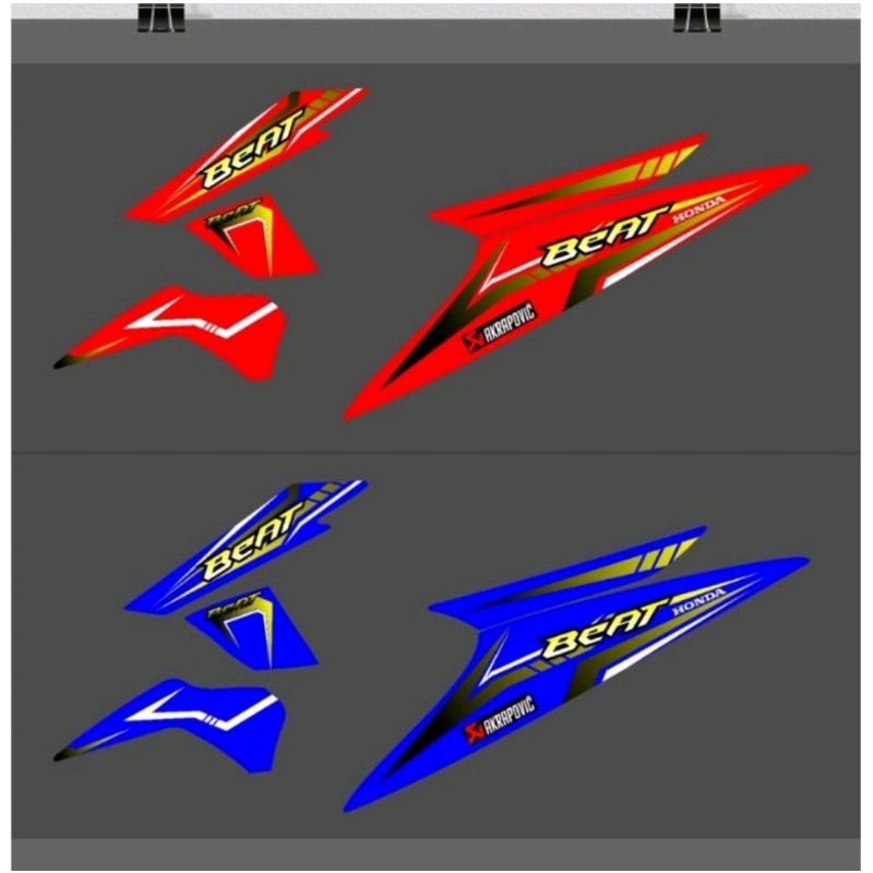Striping Beat Karbu 2008 2009 2010 2011 2012 Variasi Sticker Stiker Skotlet Motor
