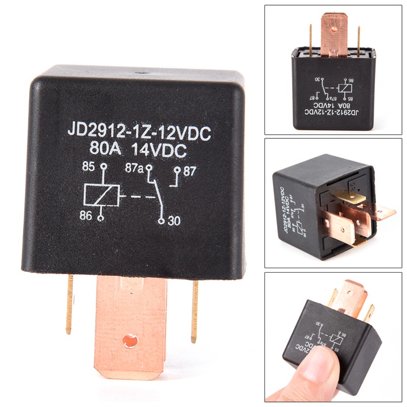 {LUCKID}Waterproof 12V Relay DC SPDT 80A 5 Pin Car Changeover Automotive ON/OFF Relay