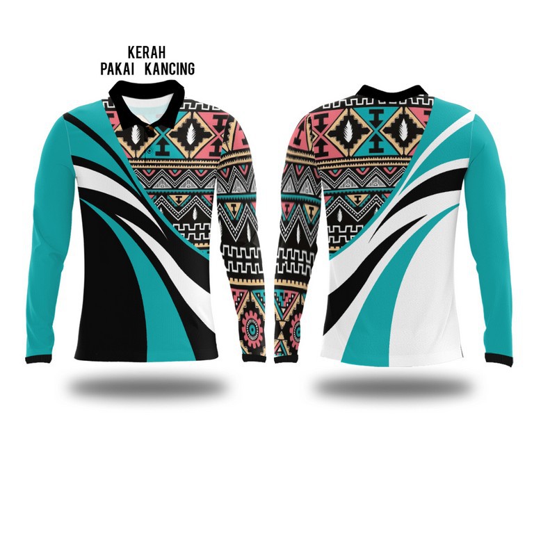 Kaos Baju Jersey Sepeda Gowes Costum Satuan Motif Keren Sporty Batik Kombinasi  Dry Fit BGS-78