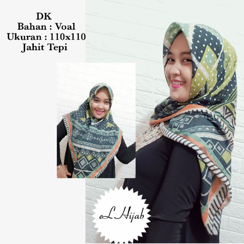 Denay KW Voal Premium uk110x110 Harga Murah Grosir dan Ecer Segi Empat