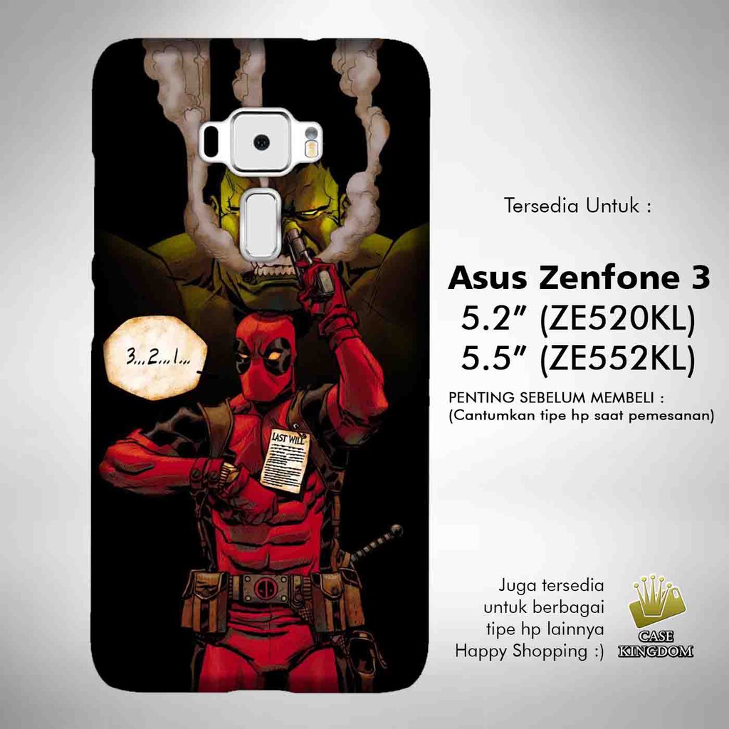 Deadpool 3 Casing Asus Zenfone 3 5.2 ZE520KL | 5.5 Inch ZE552KL Case