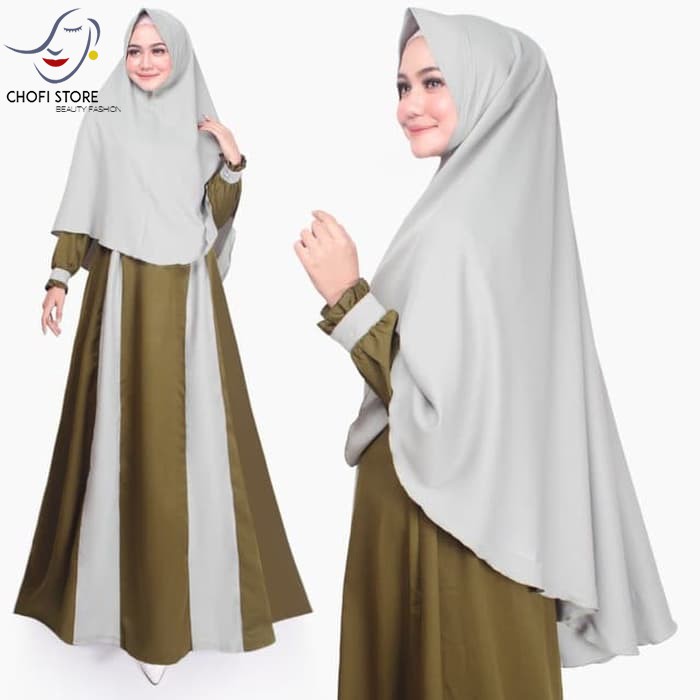 Setelan Muslim Original | Marwah Set | Marwah Syari | Gamis Khimar | Dress Busui