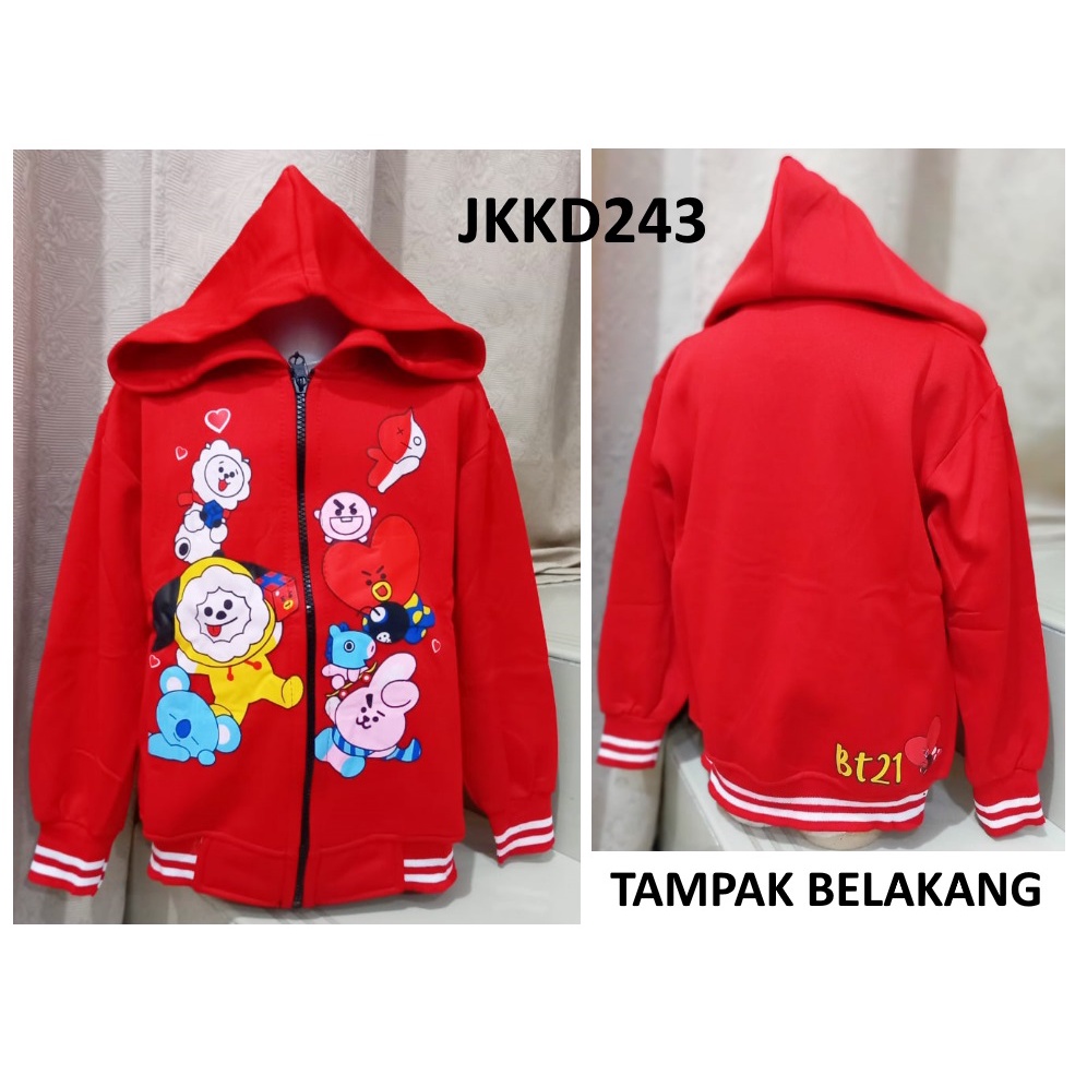 Jaket Anak Perempuan Motif Kartun