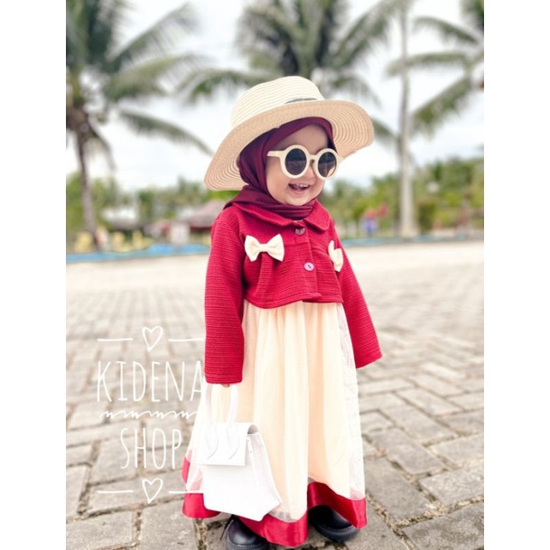 Gamis anak perempuan banyak warna cantik (free hijab)