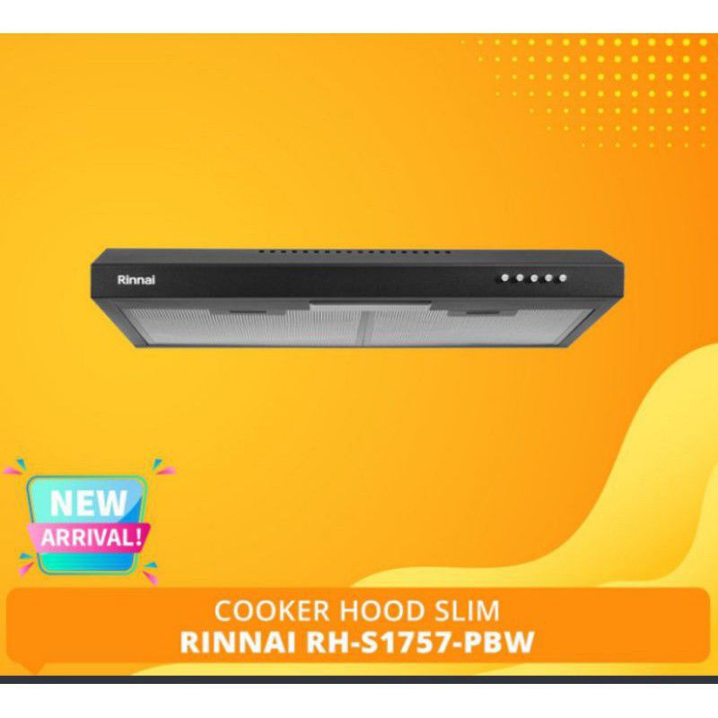 Cookerhood rinnai RHS 1757 PBW / Rh 127 B  / Hitam / 70cm